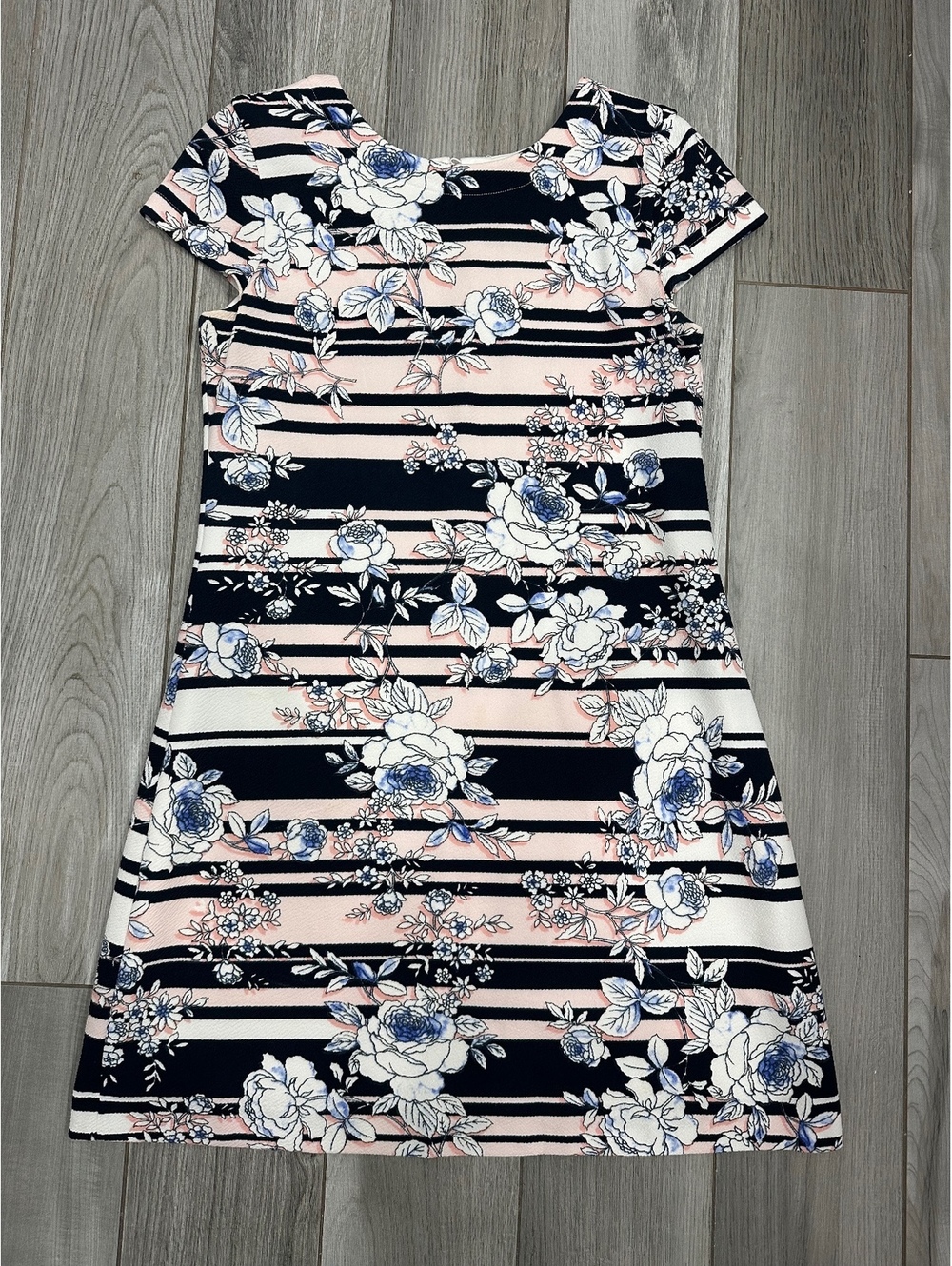 Jessica Simpson Floral and Stripe Fit & Flare Dress Size 4